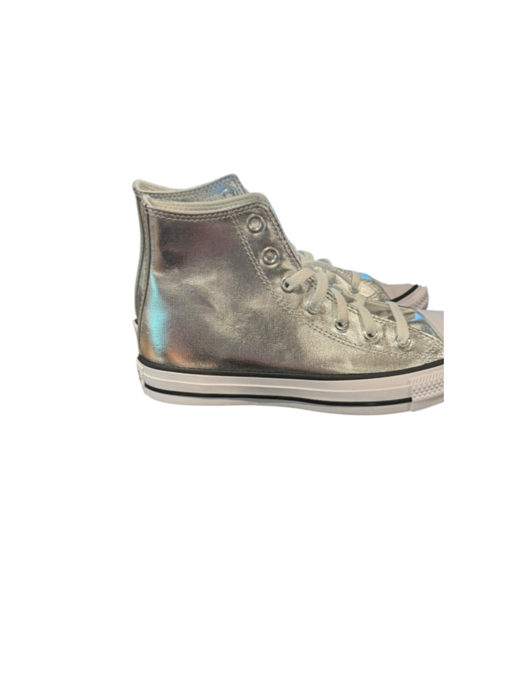 Women's Converse silver High Top Sneakers Size 9 - Picture 5 of 8